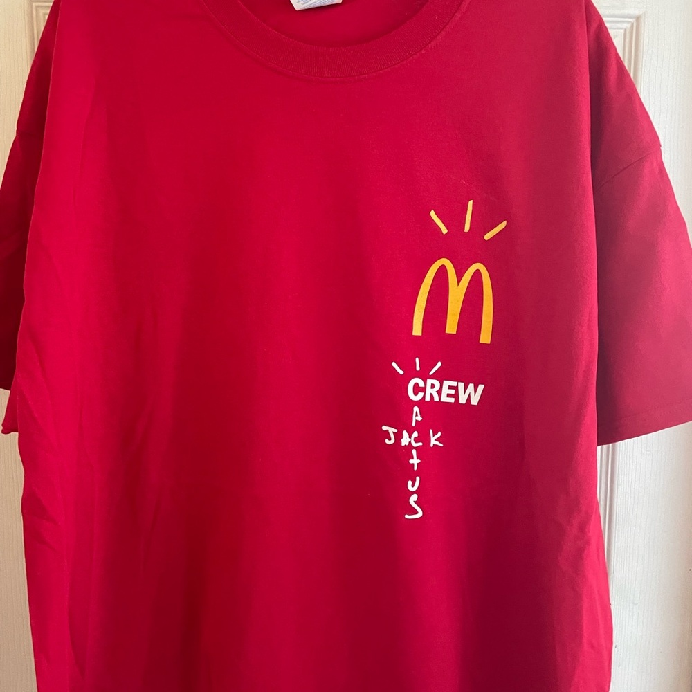 Travis Scott Cactus Jack Red McDonald's Crew T-Shirt